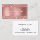 Roos Gold Chic Haarstylist Visitekaartje (Voorkant / Achterkant)