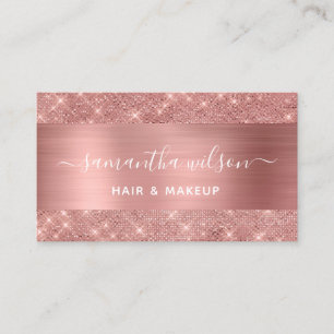Roos Gold Chic Haarstylist Visitekaartje