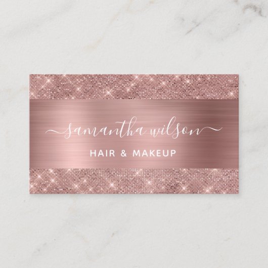 Roos Gold Chic Haarstylist Visitekaartje (Voorkant)