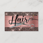 Roos Gold Chic Haarstylist Visitekaartje (Voorkant)