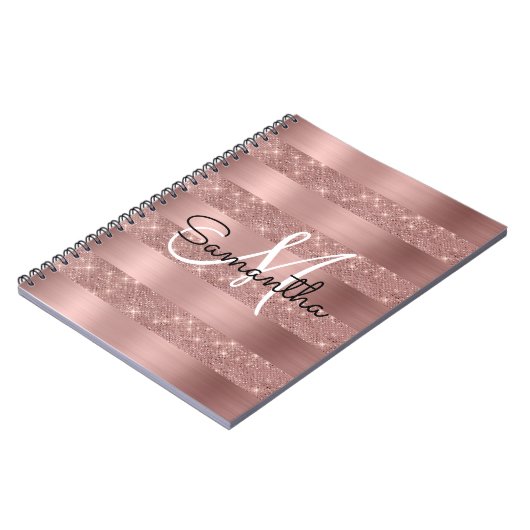 Roos Gold Chic-monogram Notitieboek (Linkerzijde)