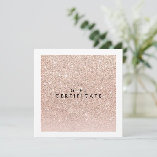 Roos Gold Chic Salon Gift Certificate (Staand voorkant)