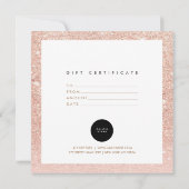 Roos Gold Chic Salon Gift Certificate (Achterkant)