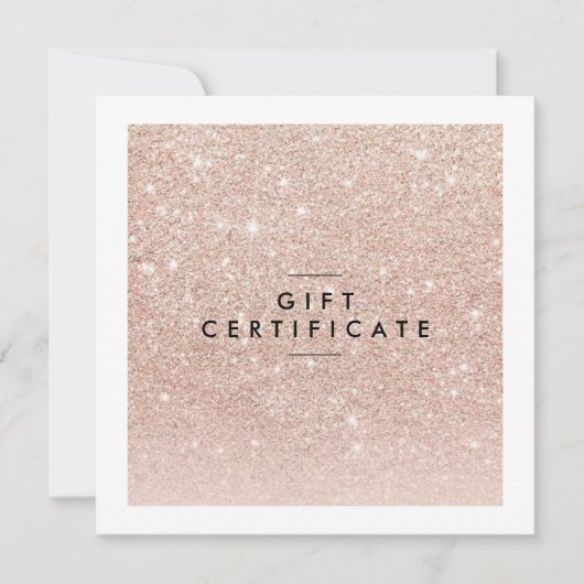 Roos Gold Chic Salon Gift Certificate (Voorkant)