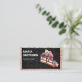Roos Gold Chocolade Fruit Cake Chef Bakery Visitekaartje (Staand voorkant)