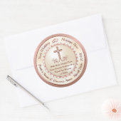 Roos Gold, Christelijke bruiloft voor Stickers (Envelop)