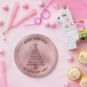 Roos Gold Christelijke kerstscripts - Naam toevoeg Papieren Bordje (Feest)