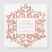 Roos Gold Christmas Glitter Snowflake Corporate (Voorkant)