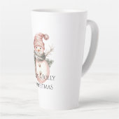 Roos Gold Christmas Snowman Latte Mok (Rechterhoek)