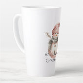 Roos Gold Christmas Snowman Latte Mok (Linkerhoek)