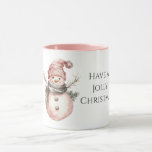 Roos Gold Christmas Snowman Mok<br><div class="desc">Roos Gold Christmas Snowman</div>