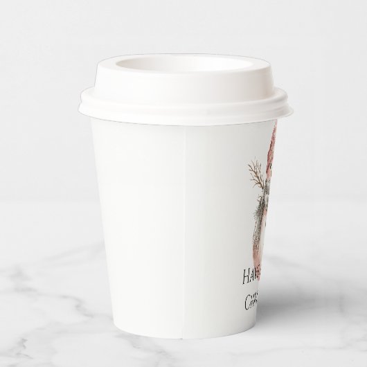 Roos Gold Christmas Snowman Papieren Bekers (Rechts)