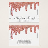 Roos Gold Chunky Glitter Drift Bracelet Display Visitekaartje (Voorkant /achterkant)