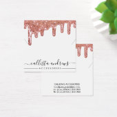 Roos Gold Chunky Glitter Drift Ketting Display Vierkante Visitekaartjes (Bureau)
