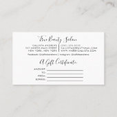 Roos Gold Chunky Glitter Drips Cadeaubon Visitekaartje (Achterkant)