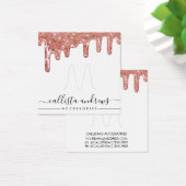 Roos Gold Chunky Glitter Drivers Ring Display Kaar Vierkante Visitekaartjes (Bureau)