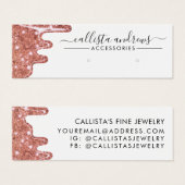 Roos Gold Chunky Glitter-schijven die beeldscherm  Mini Visitekaartjes (Voorkant /achterkant)