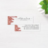 Roos Gold Chunky Glitter-schijven die beeldscherm  Mini Visitekaartjes (Bureau)