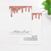 Roos Gold Chunky Glitter-schijven die beeldscherm  Visitekaartje (Bureau)