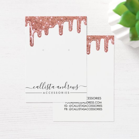 Roos Gold Chunky Glitter-schijven die beeldscherm  Visitekaartje (Bureau)