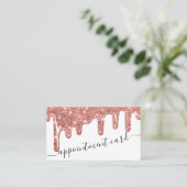 Roos Gold Chunky Glitter Thick Drips Benoeming Visitekaartje (Staand voorkant)