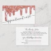 Roos Gold Chunky Glitter Thick Drips Benoeming Visitekaartje (Voorkant / Achterkant)