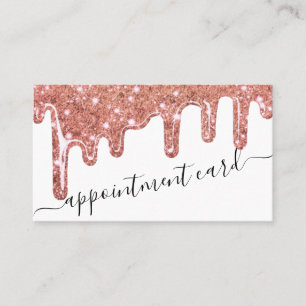 Roos Gold Chunky Glitter Thick Drips Benoeming Visitekaartje