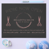 Roos Gold Circle Salon Logo We zijn nu open Flyer (Enkel)