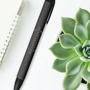 Roos Gold Circle Salon Logo Zwarte Inkt Pen