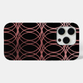 Roos Gold Circle Trellis5 op zwart Case-Mate iPhone Case (Achterkant (horizontaal))