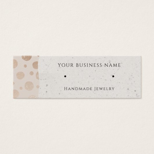 Roos Gold Circles Stud voor Kaarten met beeldscher Mini Visitekaartjes (Voorkant)