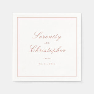 Roos Gold Classic Elegance minimalist Weddenschap Servet