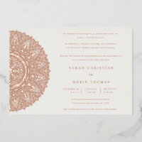 Roos Gold Classic  Mandala Wedding Invite