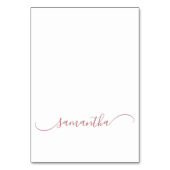 Roos Gold Classy Curved Swash Naam Plaats Kaarten (Voorkant)