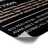 Roos Gold Cleaner Silhouette, portier, maid Poster (Hoek)