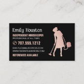 Roos Gold Cleaner Silhouette, portier, maid Visitekaartje (Voorkant)