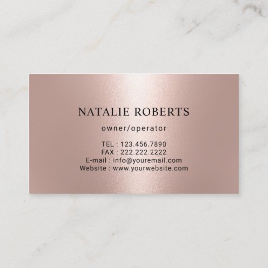 Roos Gold Cleaning Service Maid Housekeeping Visitekaartje (Achterkant)