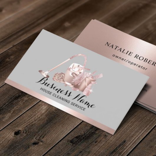 Roos Gold Cleaning Service Maid Housekeeping Visitekaartje