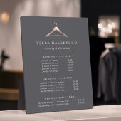 Roos Gold Clothes Hanger Pricing/Services display Fotoplaat