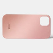 Roos Gold Colour | Aangepaste Initialen Case-Mate iPhone Case (Achterkant (horizontaal))