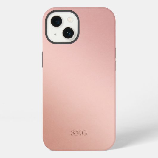 Roos Gold Colour | Aangepaste Initialen iPhone Hoesje (Achterkant)