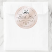 Roos Gold Colour Gradiënt  Logo Ronde Sticker (Tas)