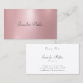 Roos Gold Colour Modern Calligraded Cute Design Visitekaartje (Voorkant / Achterkant)