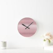 Roos Gold Colour Modern Elegant Sjabloon Ronde Klok (Huis)