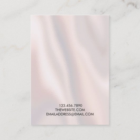 Roos Gold Colour Shift Zijde voor het bezorgen van Visitekaartje (Achterkant)