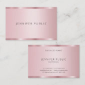 Roos Gold Colour Sjabloon Modern elegante tiendy Visitekaartje (Voorkant / Achterkant)