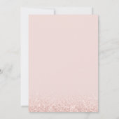 Roos Gold Confetti Blush Pink Modern Vrijgezellenf Kaart (Achterkant)