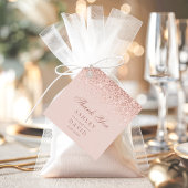 Roos Gold Confetti Blush Pink Modern Wedding Bedankjes Labels