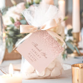 Roos Gold Confetti Blush Pink Modern Wedding Bedankjes Labels