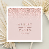 Roos Gold Confetti Blush Pink Modern Wedding Servet